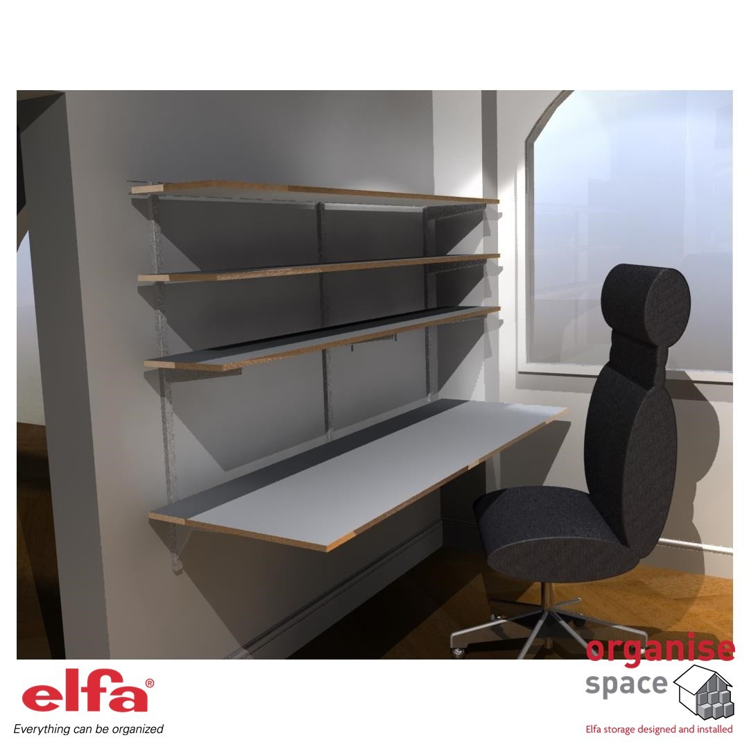 working from home, home office, working from home London, home office London, closet maid, Shelves, cupboard, wardrobe, Elfa London, Elfa, storage, metal shelves, wire shelves, storage goals, organise, space, shelf, wire shelf, store, modular shelves, hooks, valet rail, shelves London,