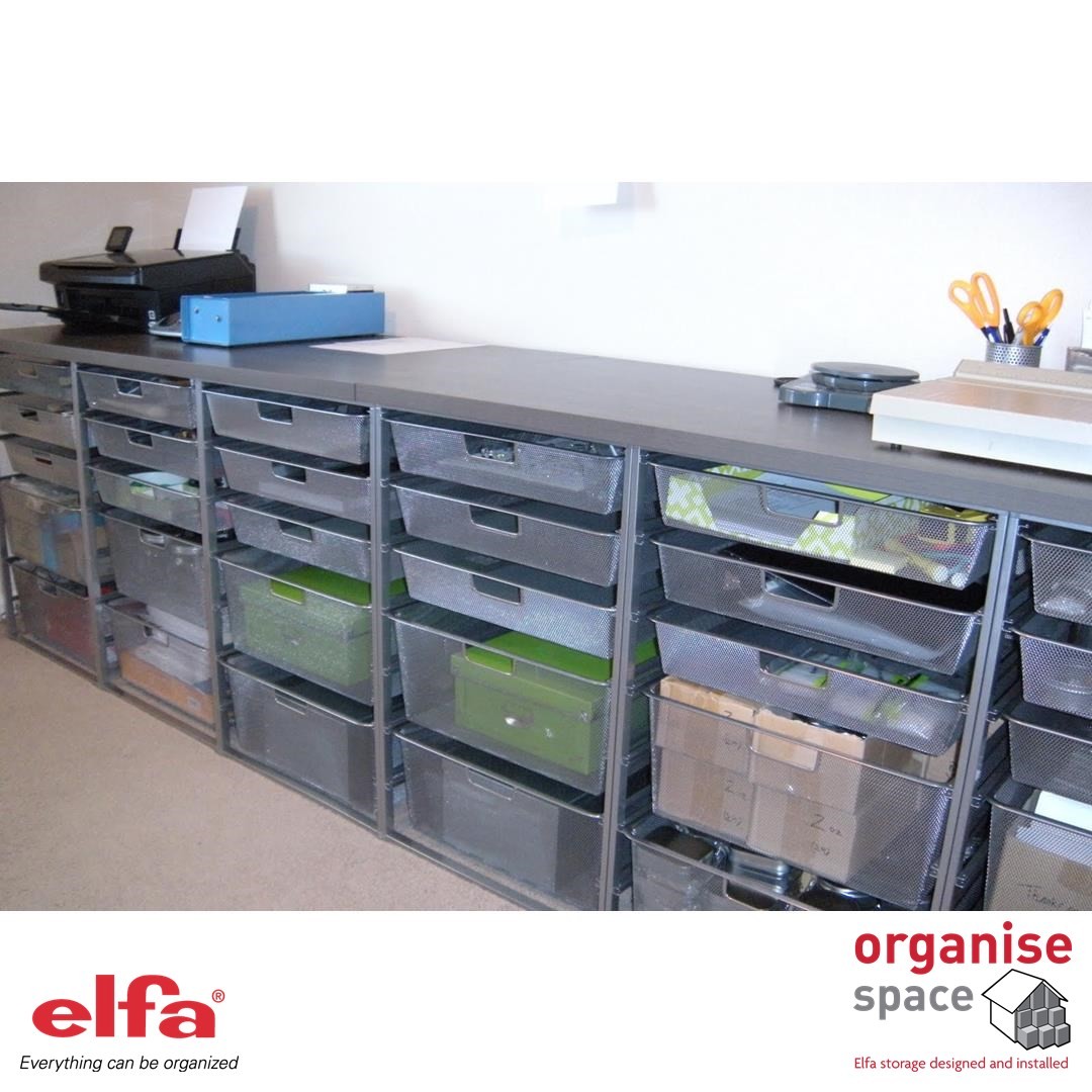 working from home, home office, working from home London, home office London, closet maid, Shelves, cupboard, wardrobe, Elfa London, Elfa, storage, metal shelves, wire shelves, storage goals, organise, space, shelf, wire shelf, store, modular shelves, hooks, valet rail, shelves London,
