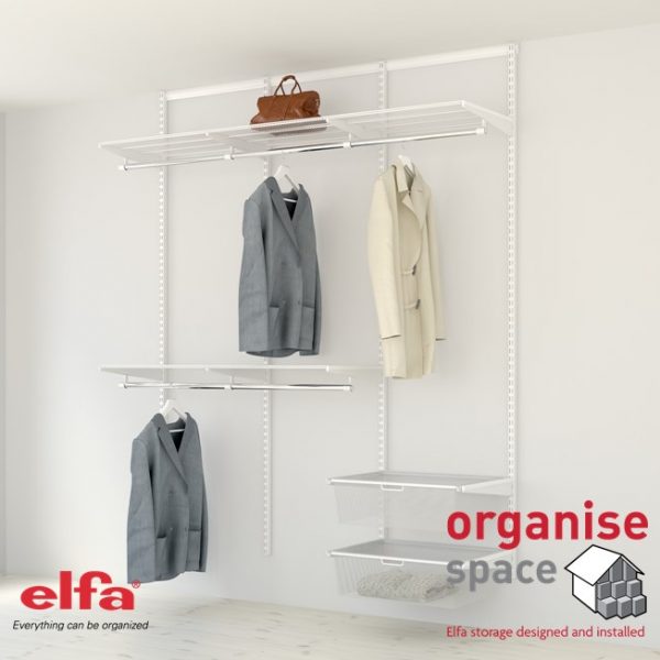 wardrobe London,  London wardrobe, wardrobe, closet maid, Shelves, cupboard, wardrobe, Elfa London, Elfa, storage, metal shelves, wire shelves, storage goals, organise, space, shelf, wire shelf, store, modular shelves, hooks, valet rail, shelves London, 