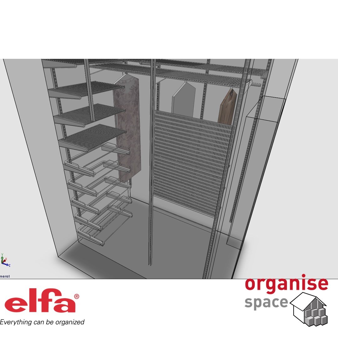 Elfa storage design for Hops House Walthamstow