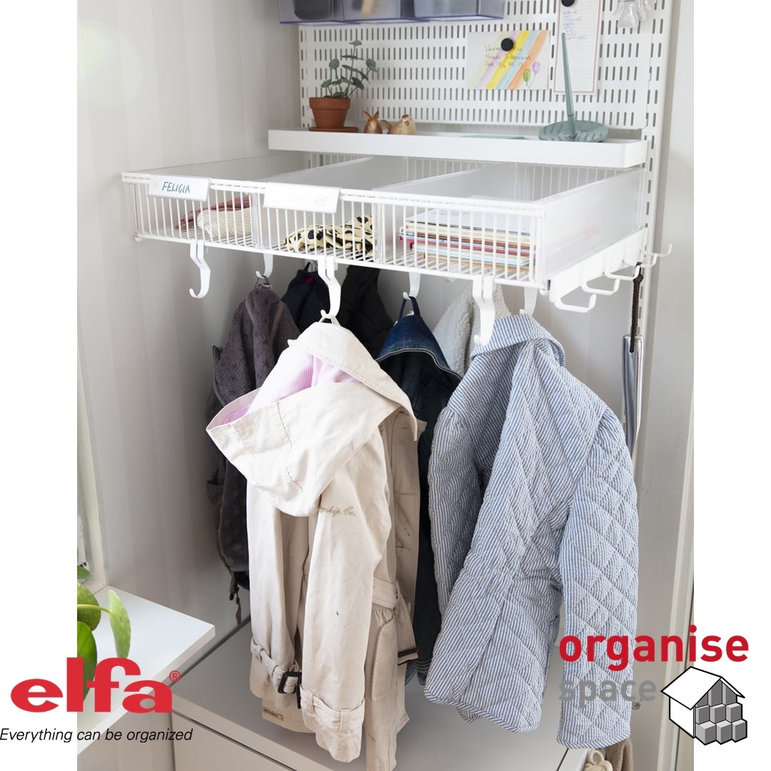 hallway organiser, hallwayorganization, hallwaydecor, elfa, organizespace, entryway, closetorganization, coatstorage, shoestorage, homedecor, homeorganization