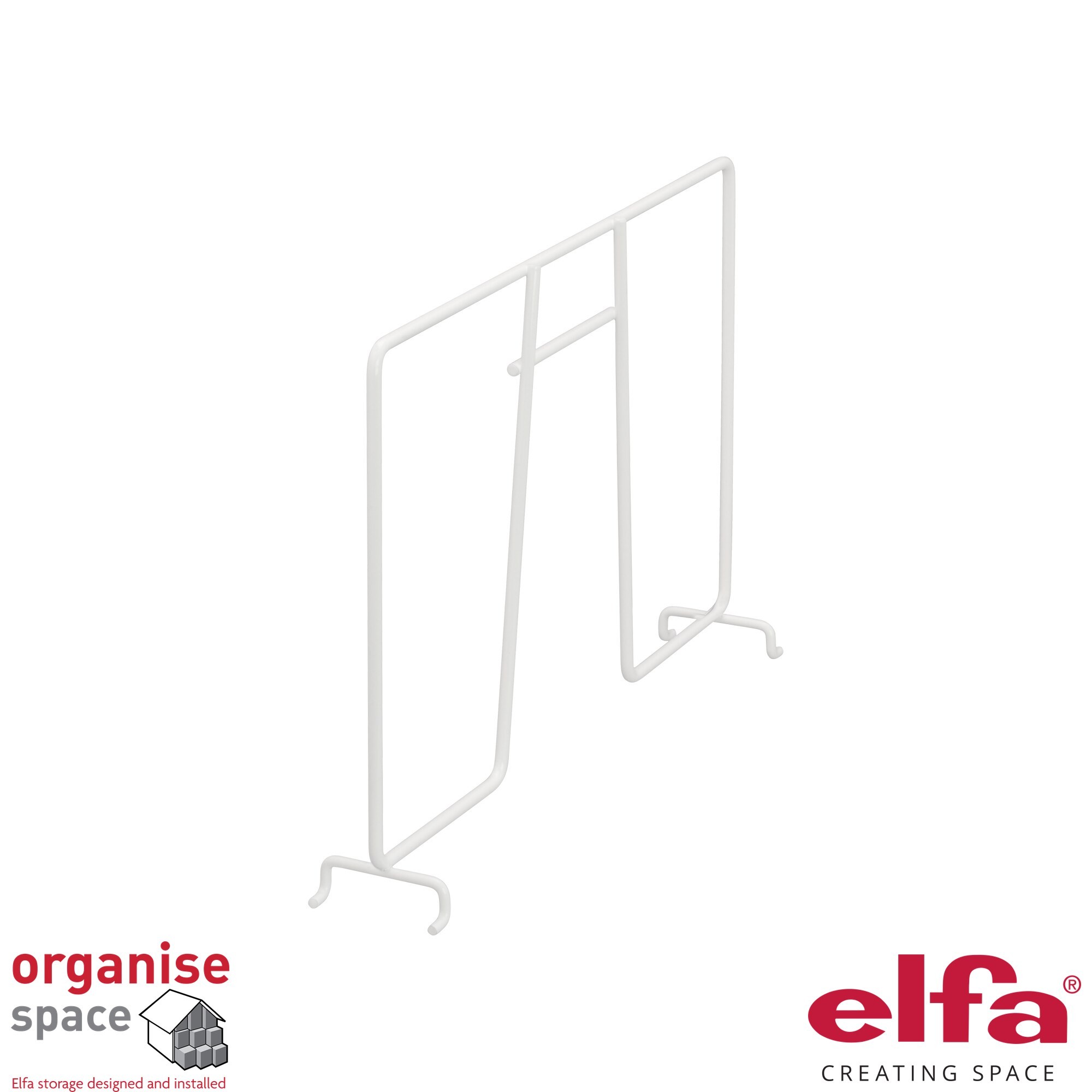 Elfa 100162 Wire shelf divider D30White – The Elfa wire shelf divider D30White helps organise your shelves efficiently
