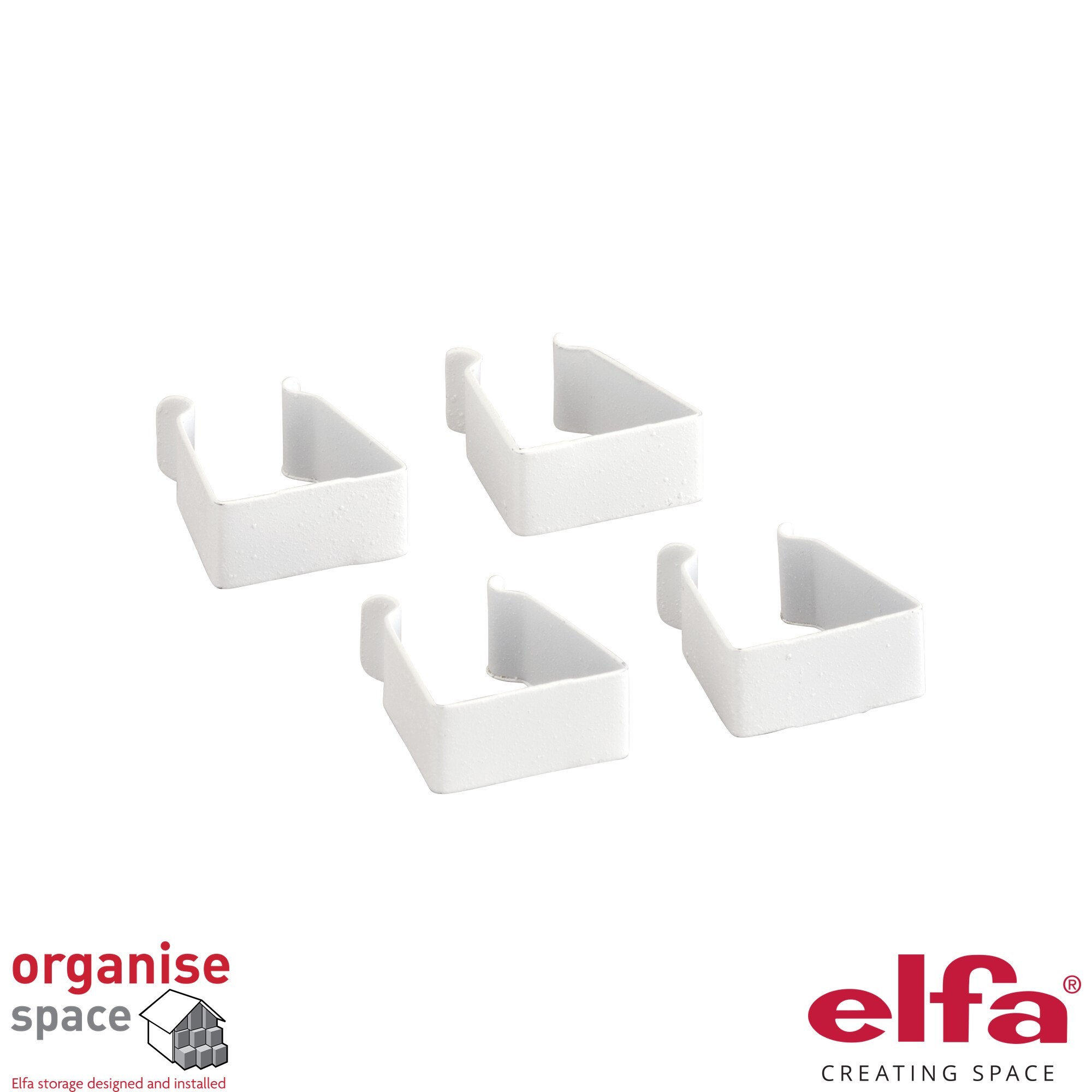 Modular Side Clips Frame side clips White - Elfa Storage Solution