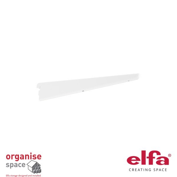 Elfa shelf bracket with slot D37 White – Combine traditional shelves with clothes hanging. Organise Space – Elfa Experts. 413715