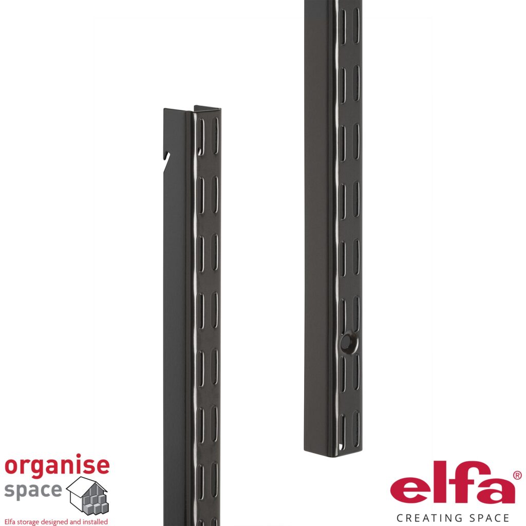 Elfa 427825 hang standard H230 Graphite – 230cm graphite hanging standard for wall mounting. Organise Space – Elfa Experts. 427825