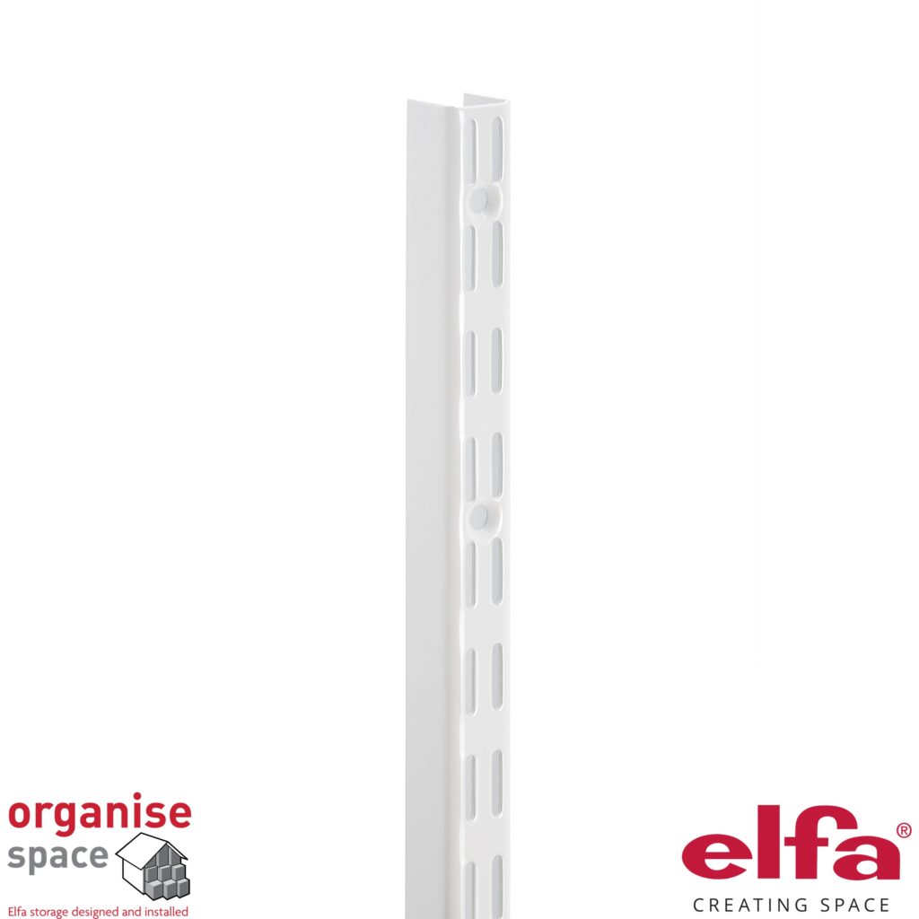 Elfa 427910 extension hang standard H115 White – 115cm white extension hanging standard. Organise Space – Elfa Experts. 427910