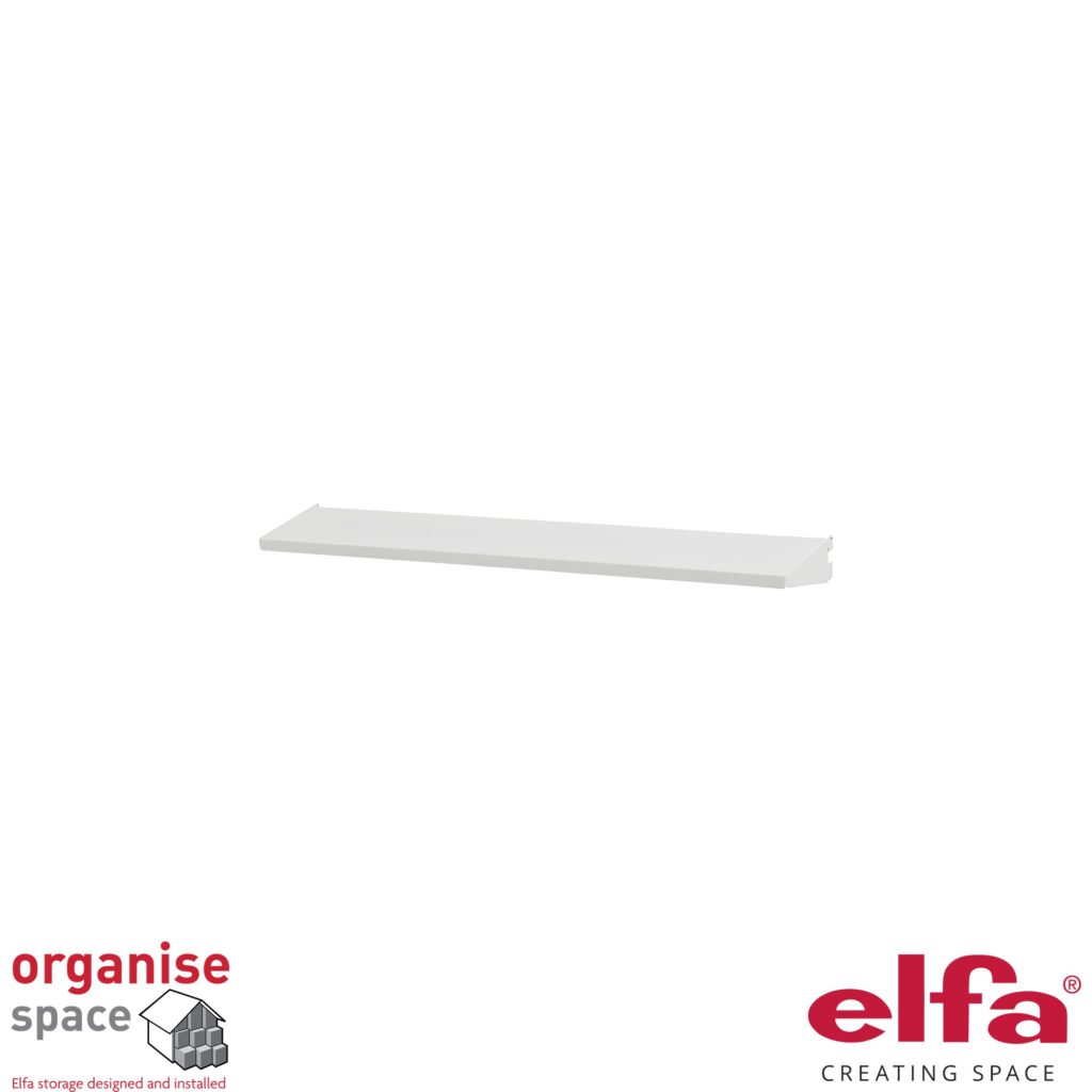 Elfa 453110 shelf/tray reversible metal W60D10 White – 60x10cm reversible metal shelf tray for flexible storage. Organise Space – Elfa Experts. 453110