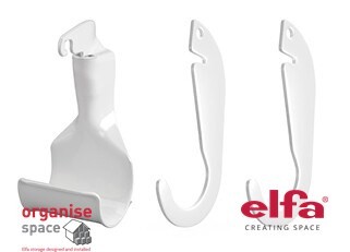 Elfa 471110 closet rod holder set for starter kit White – White rod holder set for starter wardrobe kits. Organise Space – Elfa Experts. 471110