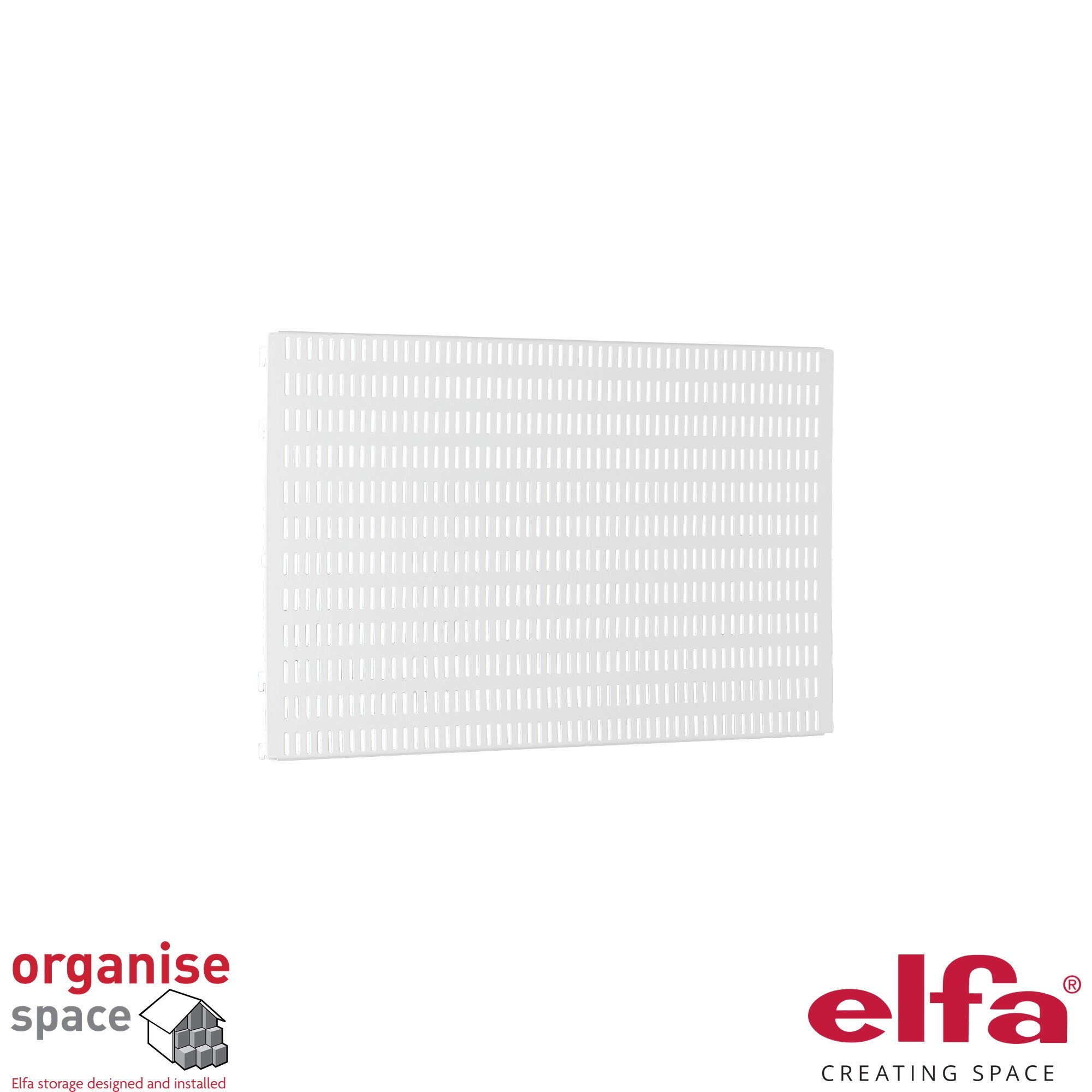 Elfa 478310 storing board W: 60 H: 38 White – 60x38cm white storing board for compact organisation. Organise Space – Elfa Experts. 478310