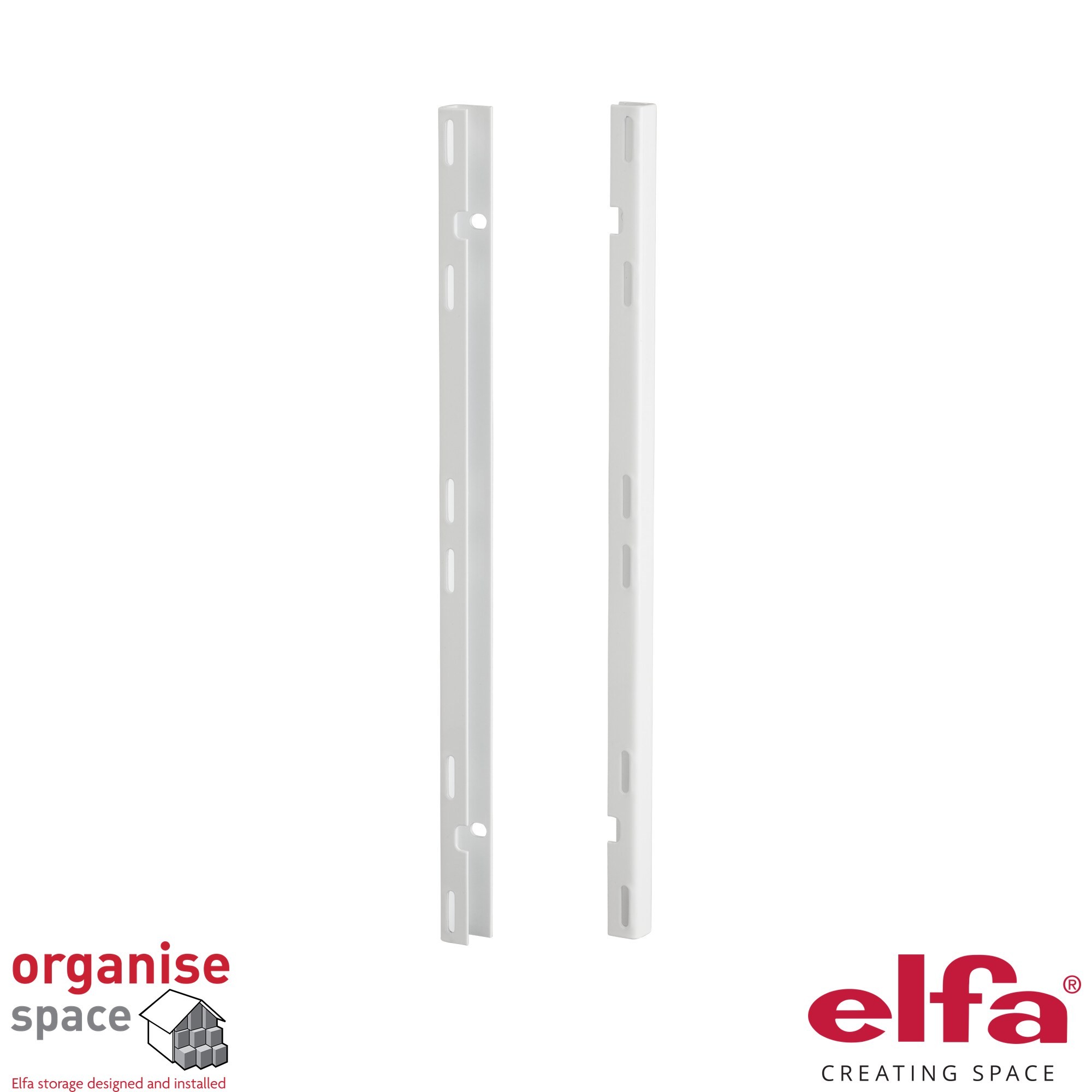 Elfa 478716: Board mounts H38 White - White wall mounts for secure storing boards.
