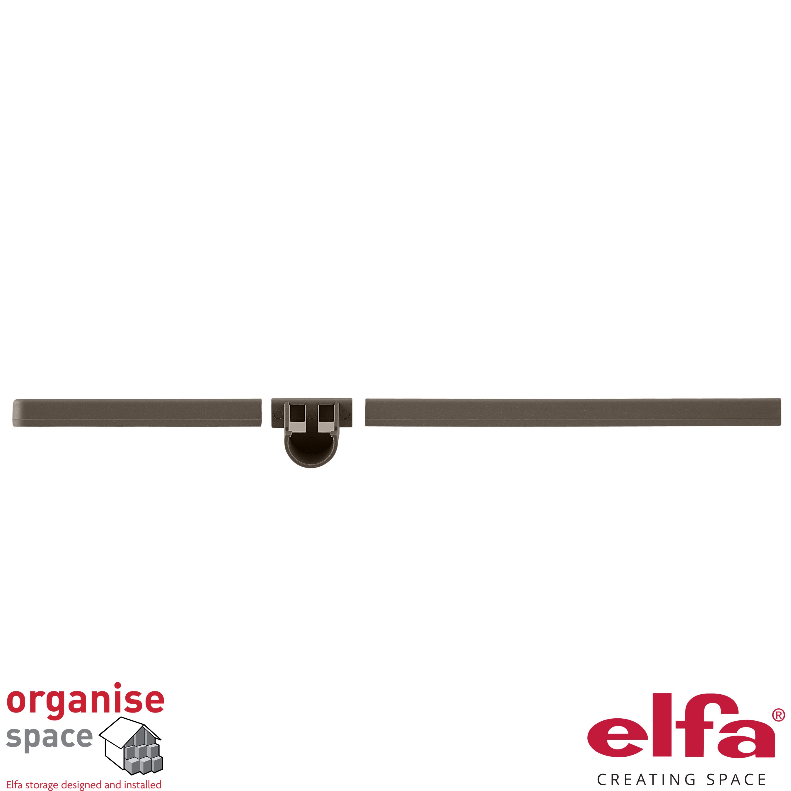 Elfa bracket cover and closet rod holder right D40 Graphite - Elfa 480725