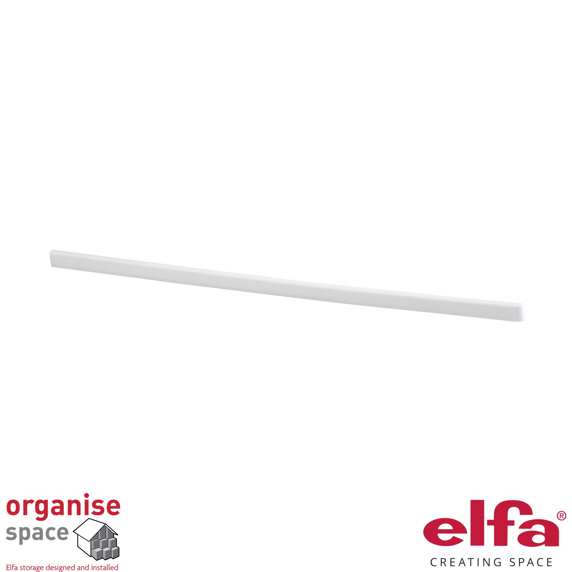 Elfa bracket cover click-in D50 right White, White D50 cover for closet or pantry, 603018