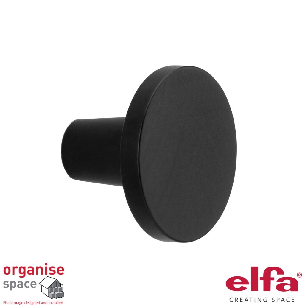 Elfa 611450 Flat knob bronze – Stylish oil-rubbed bronze flat knob for DÃ©cor systems